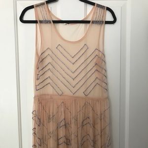 Free People mesh sequined slip dress